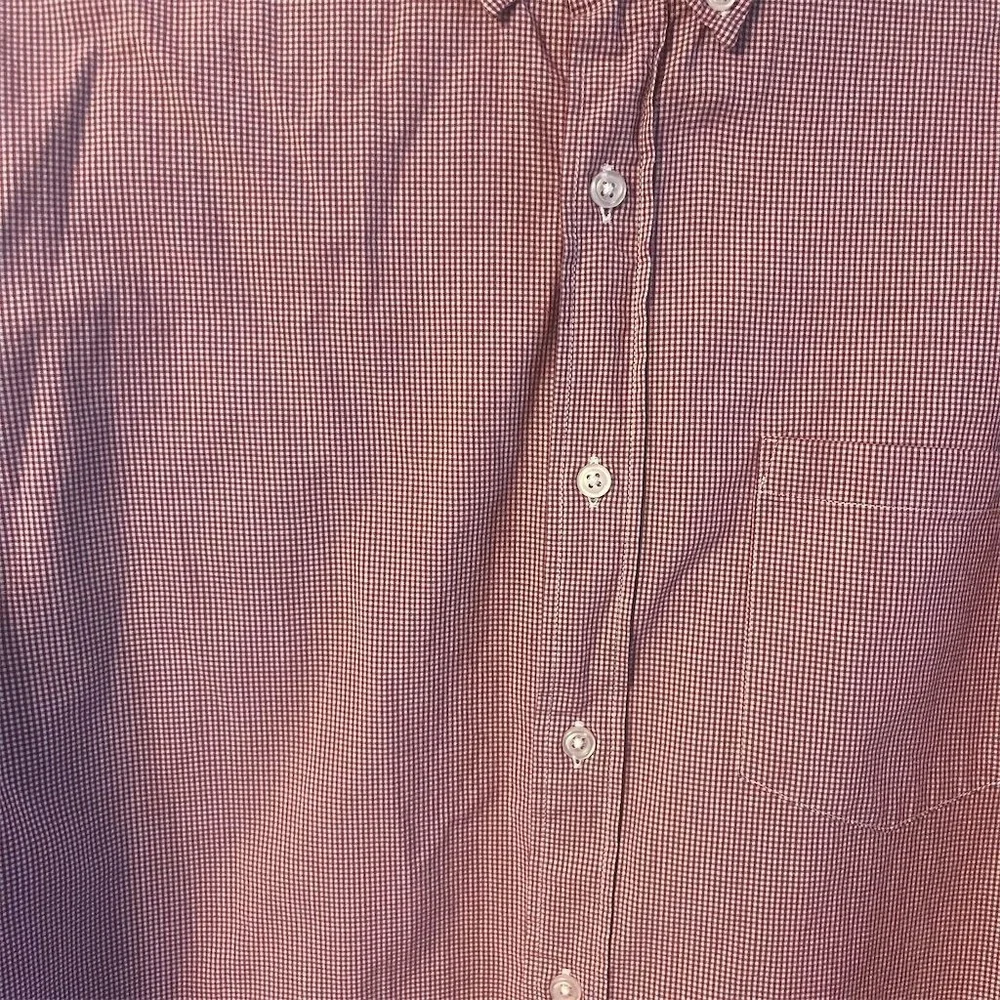 J.Crew Men's Slim Fit‎ Flex Washed Red Gingham Button-Up Shirt Long Sleeve L